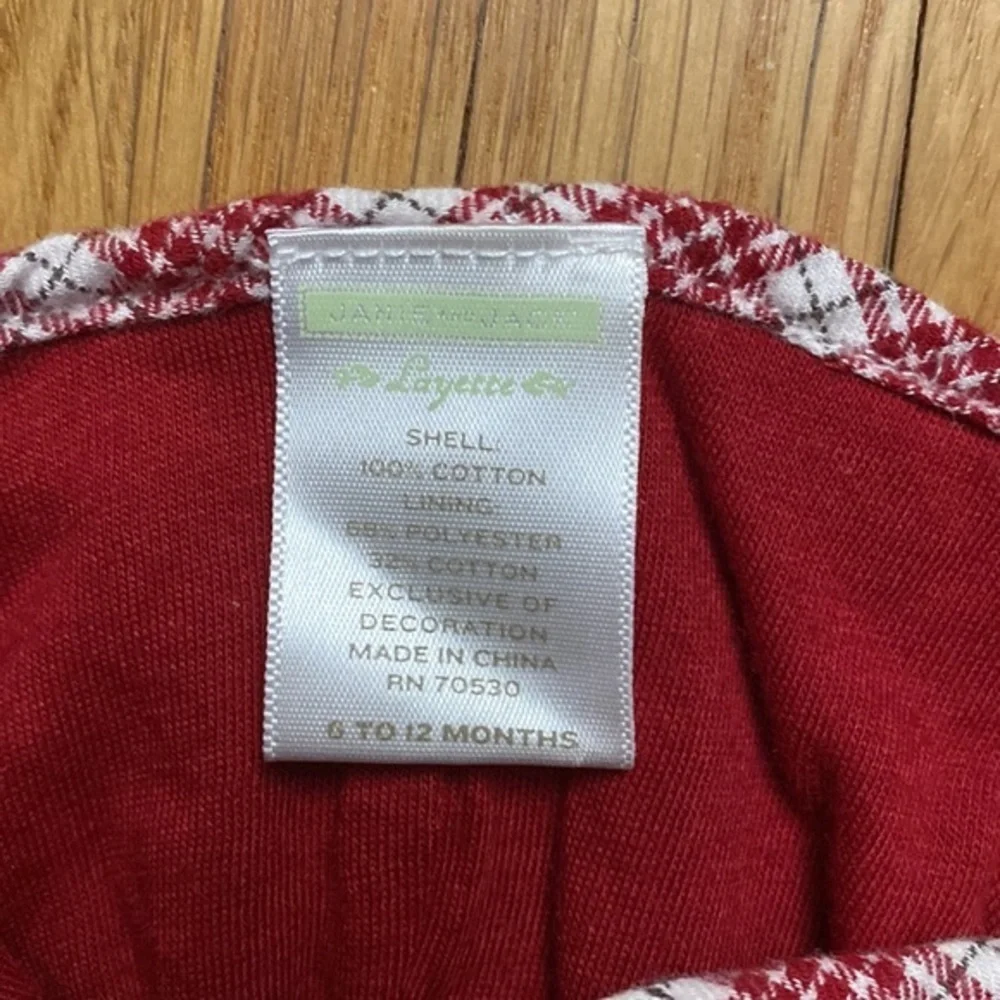 Janie and Jack Red Teddy Bear Baby Hat 6-12M